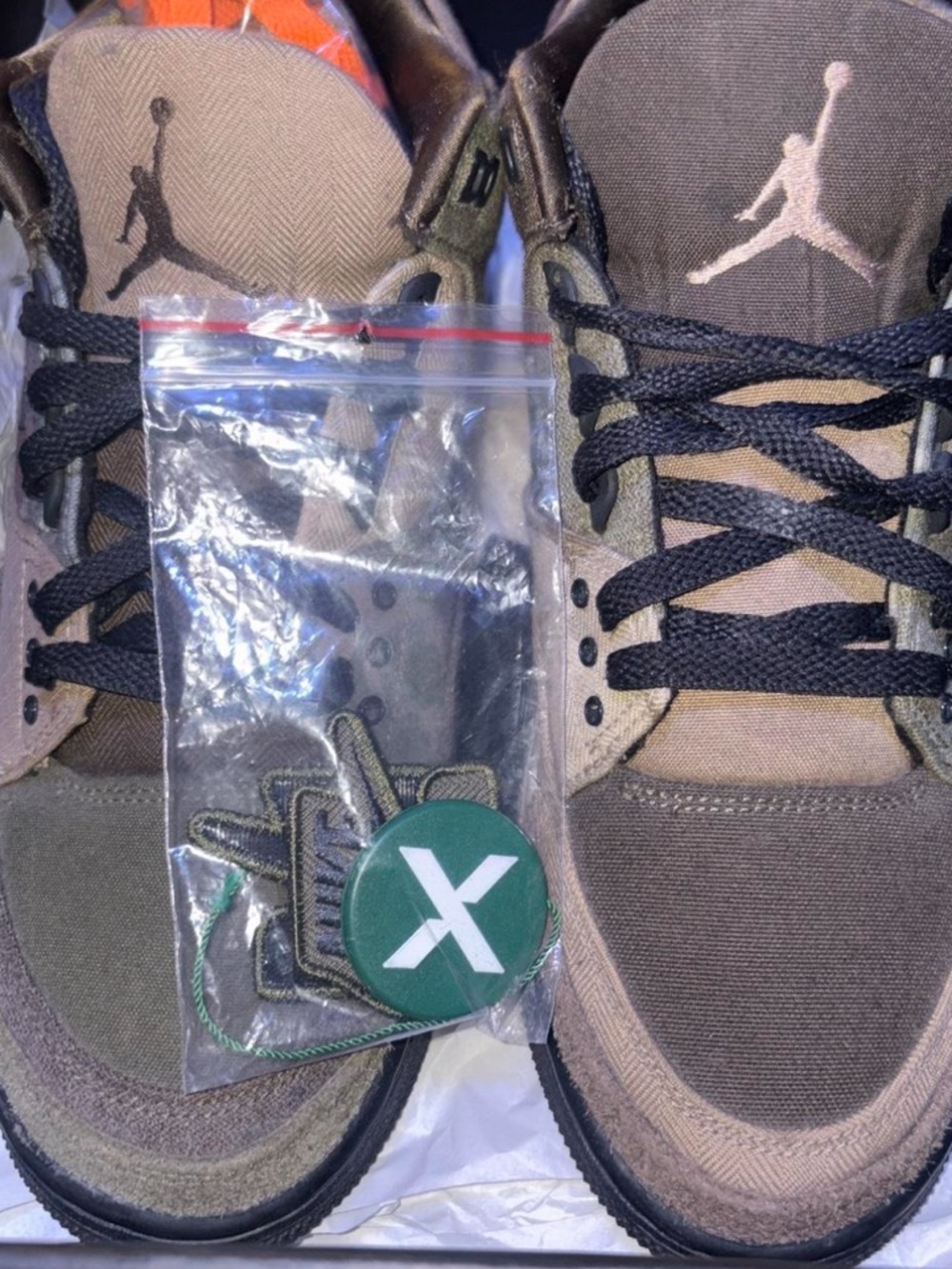 Jordan 3 Retro Patchworks Size 9 Mens / with box, tags, QR code, and patches